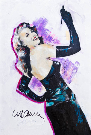 Rita Hayworth Leaning On Arm