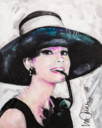 Audrey Hepburn - Black Hat and Glasses