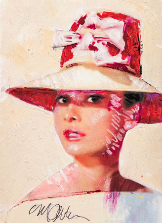 Audrey Hepburn in Red Hat