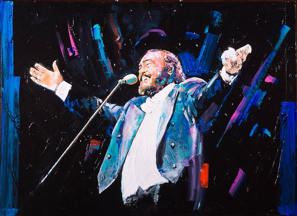 Pavarotti with Arms Raised