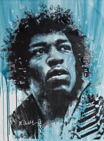 Jimi Hendrix in Blue