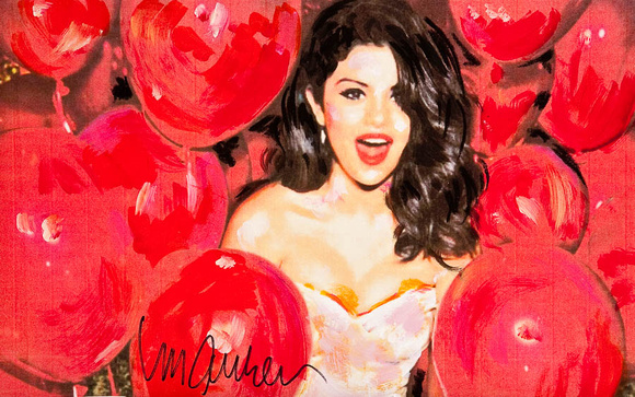 Selena Gomez Red Balloons